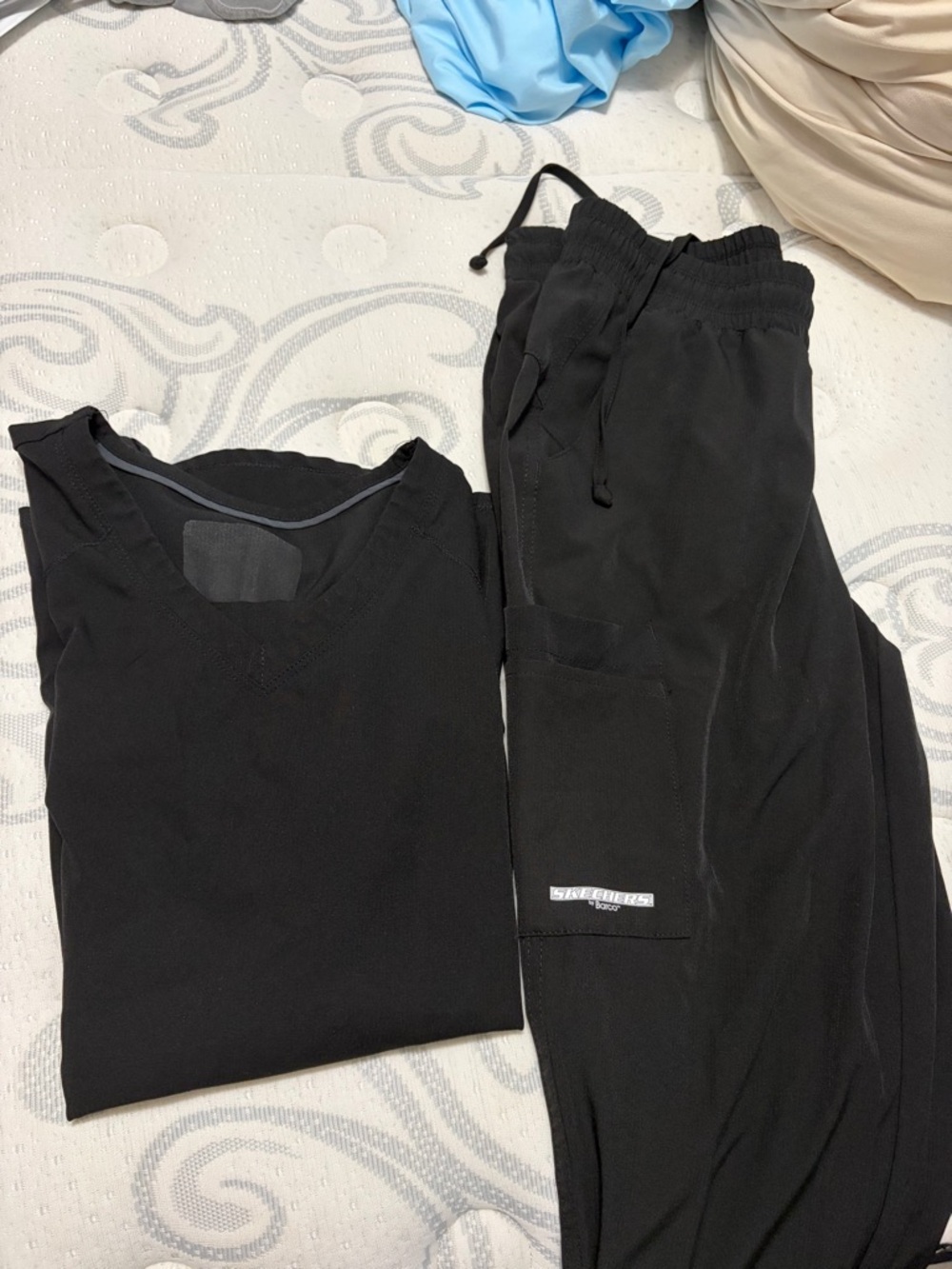 Skechers Black Elastic Waist Scrubs
